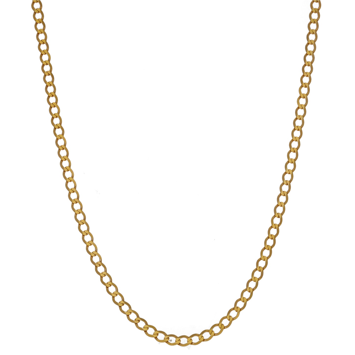 9ct Gold Curb Chain 18"
