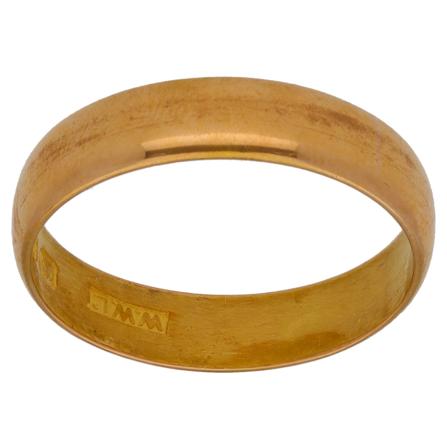 22ct Gold Plain Wedding Ring Size P