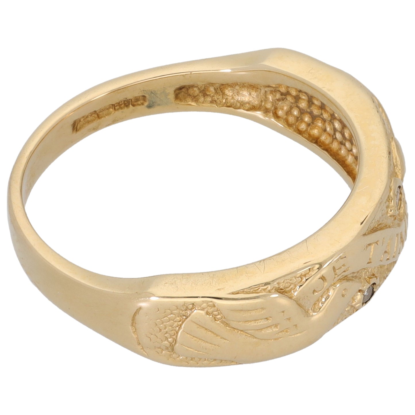 9ct Gold 0.02ct Diamond Alternative Ring Size L