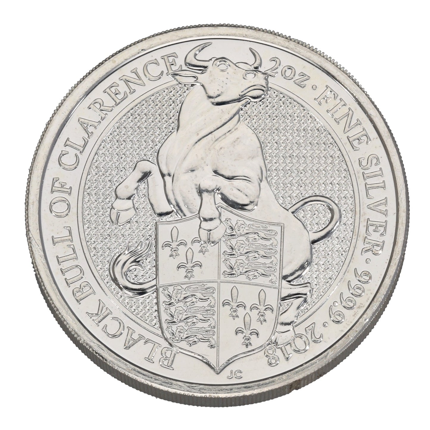 Fine Silver Black Bull Of Clarence 2 OZ Coin 2018