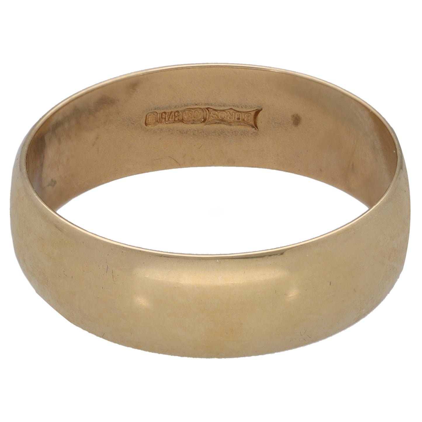 9ct Gold Plain Wedding Ring Size S