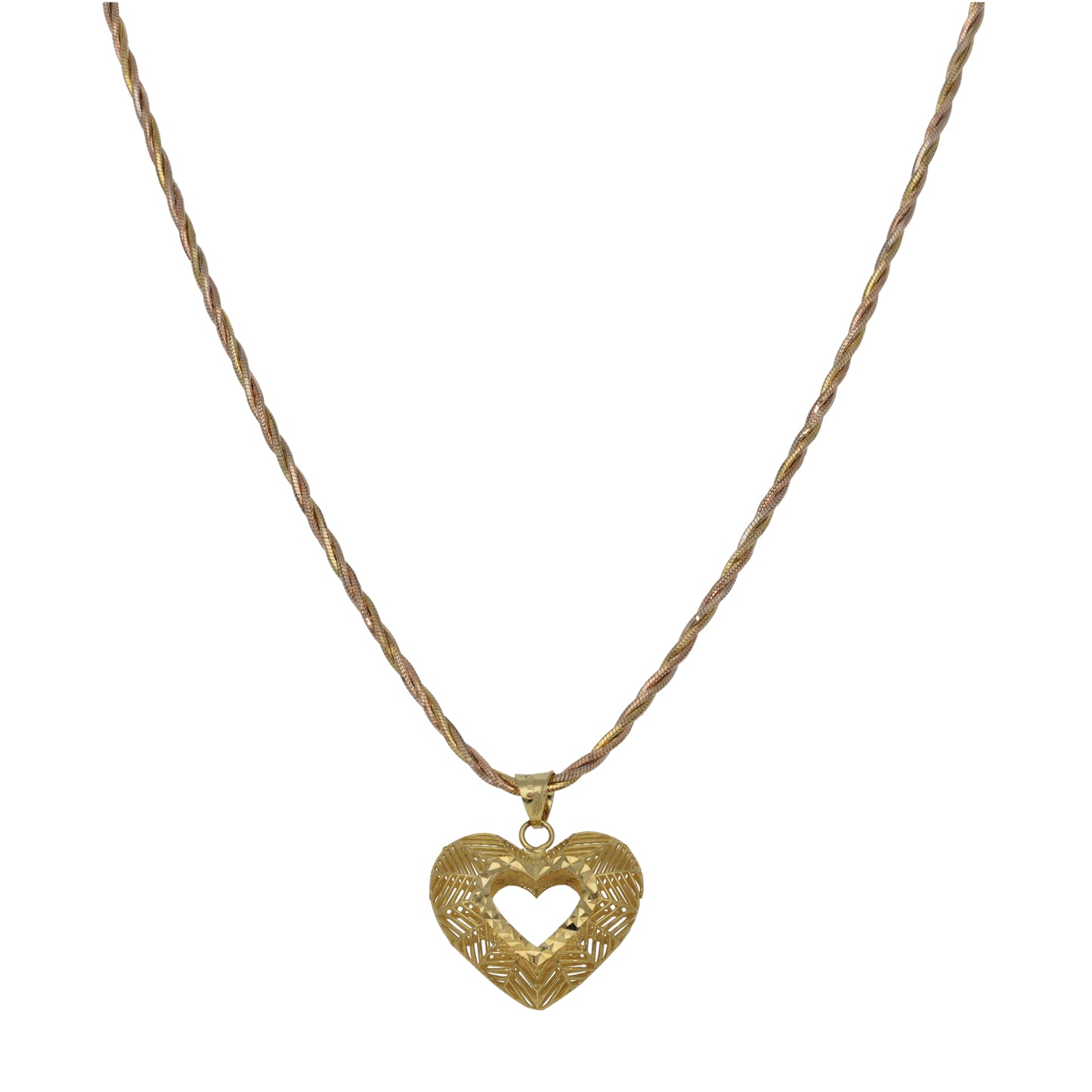 9ct Gold Heart Pendant With Chain