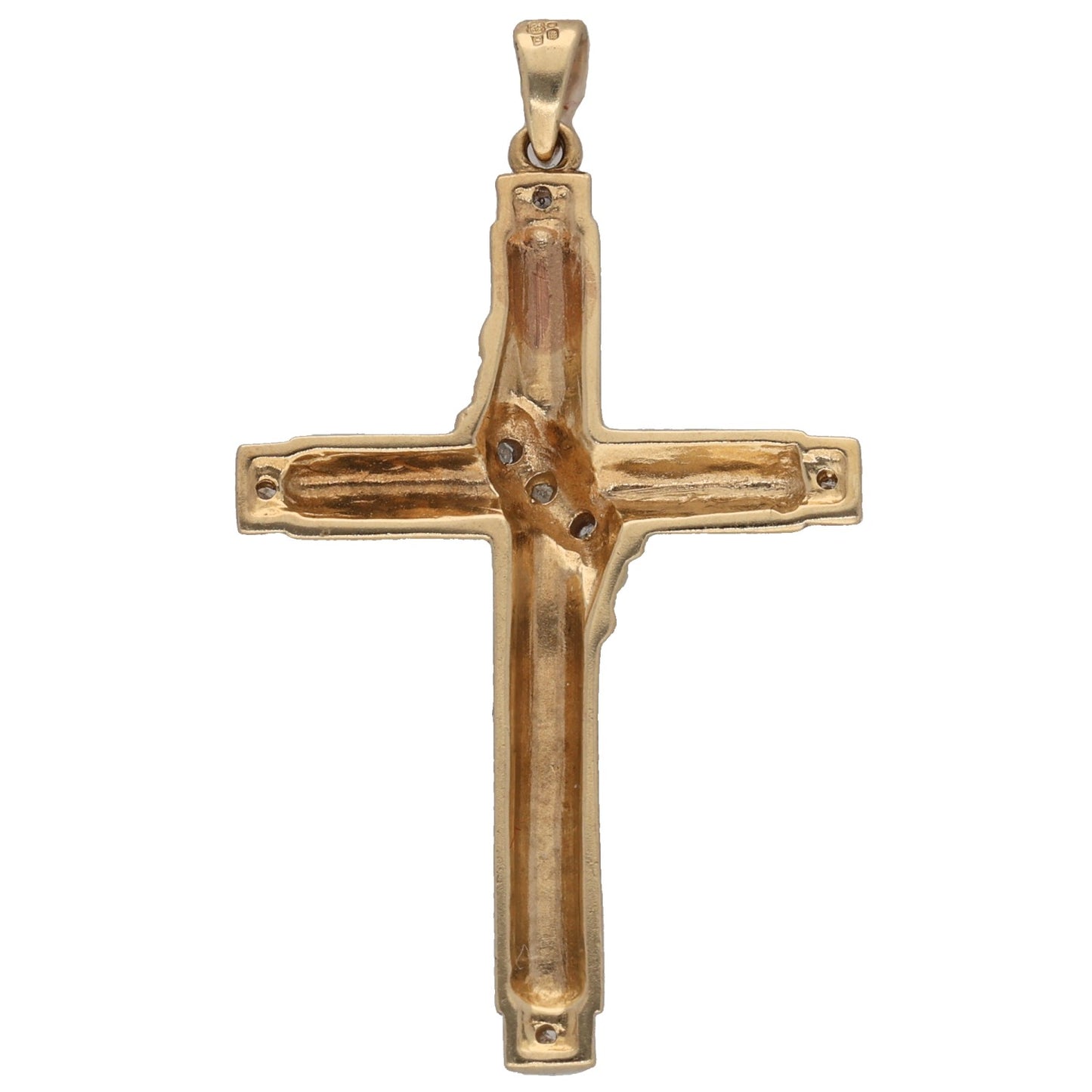 9ct Gold 0.035ct Diamond Cross Pendant