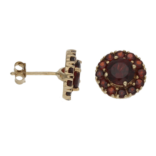 9ct Gold Garnet Dress/Cocktail Earrings