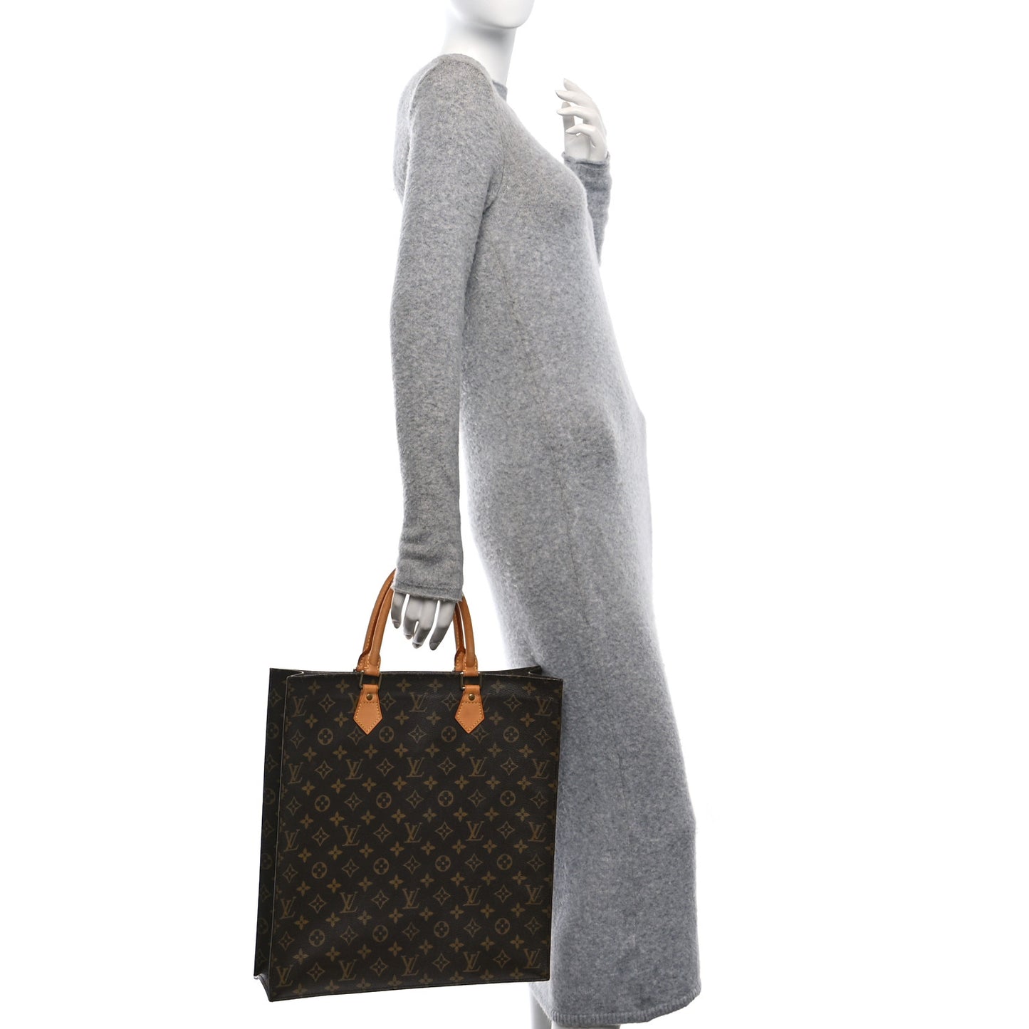 Louis Vuitton Sac Plat Monogram Coated Canvas Bag - Brown