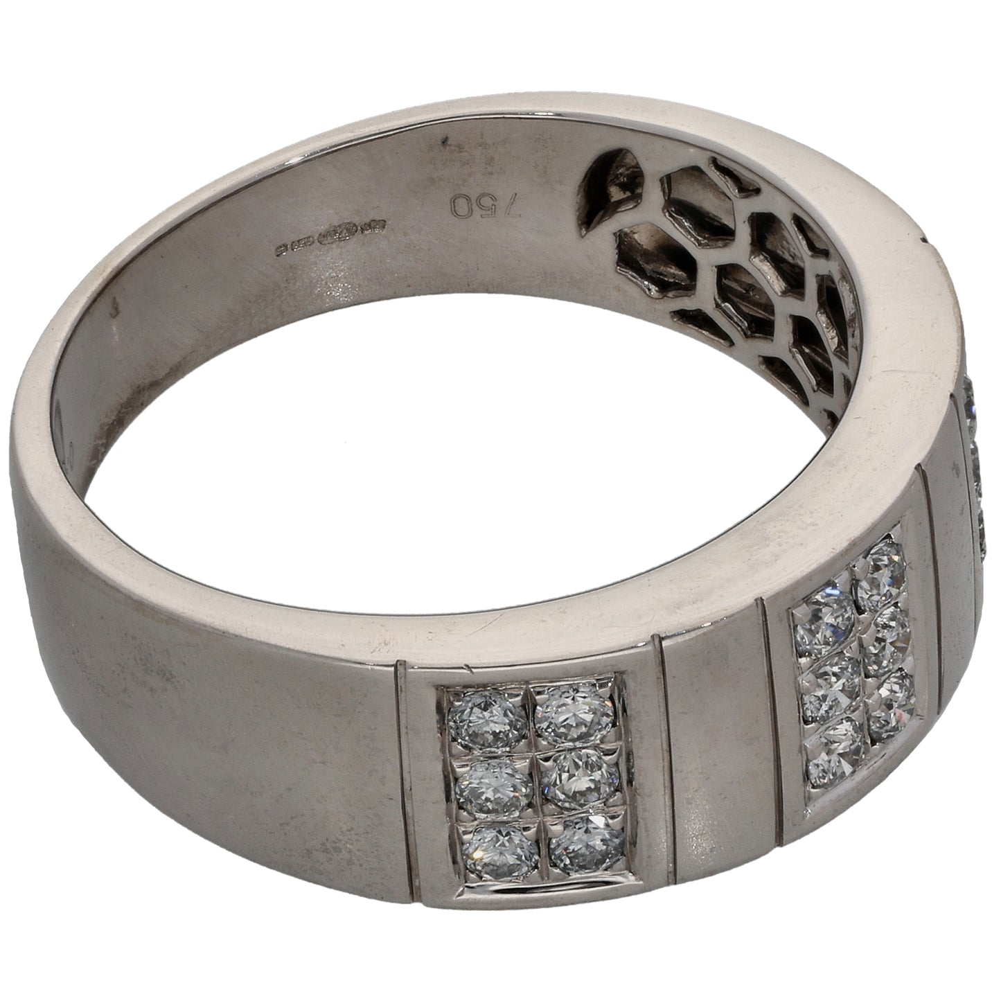 18ct White Gold 0.56ct Diamond Alternative Ring Size U