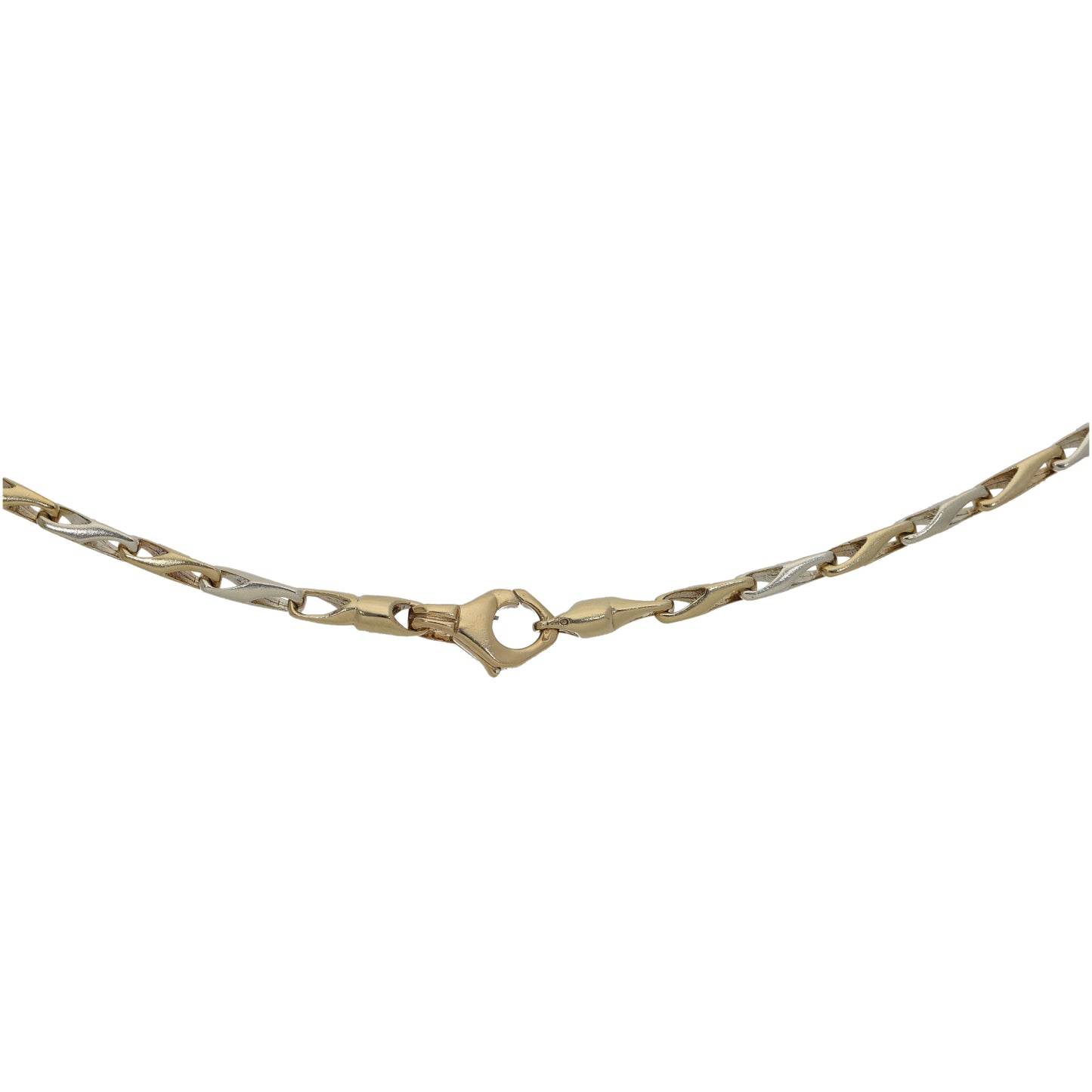9ct Tri-Colour Gold Fancy Necklace 20"