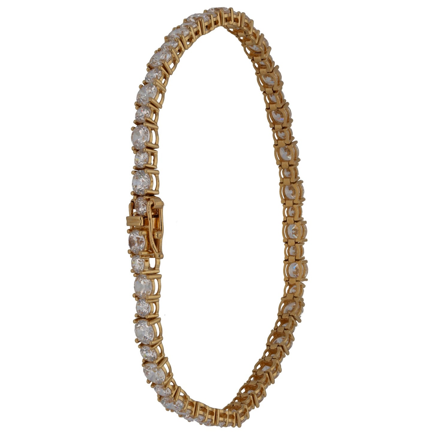14ct Gold Cubic Zirconia Line/Tennis Bracelet