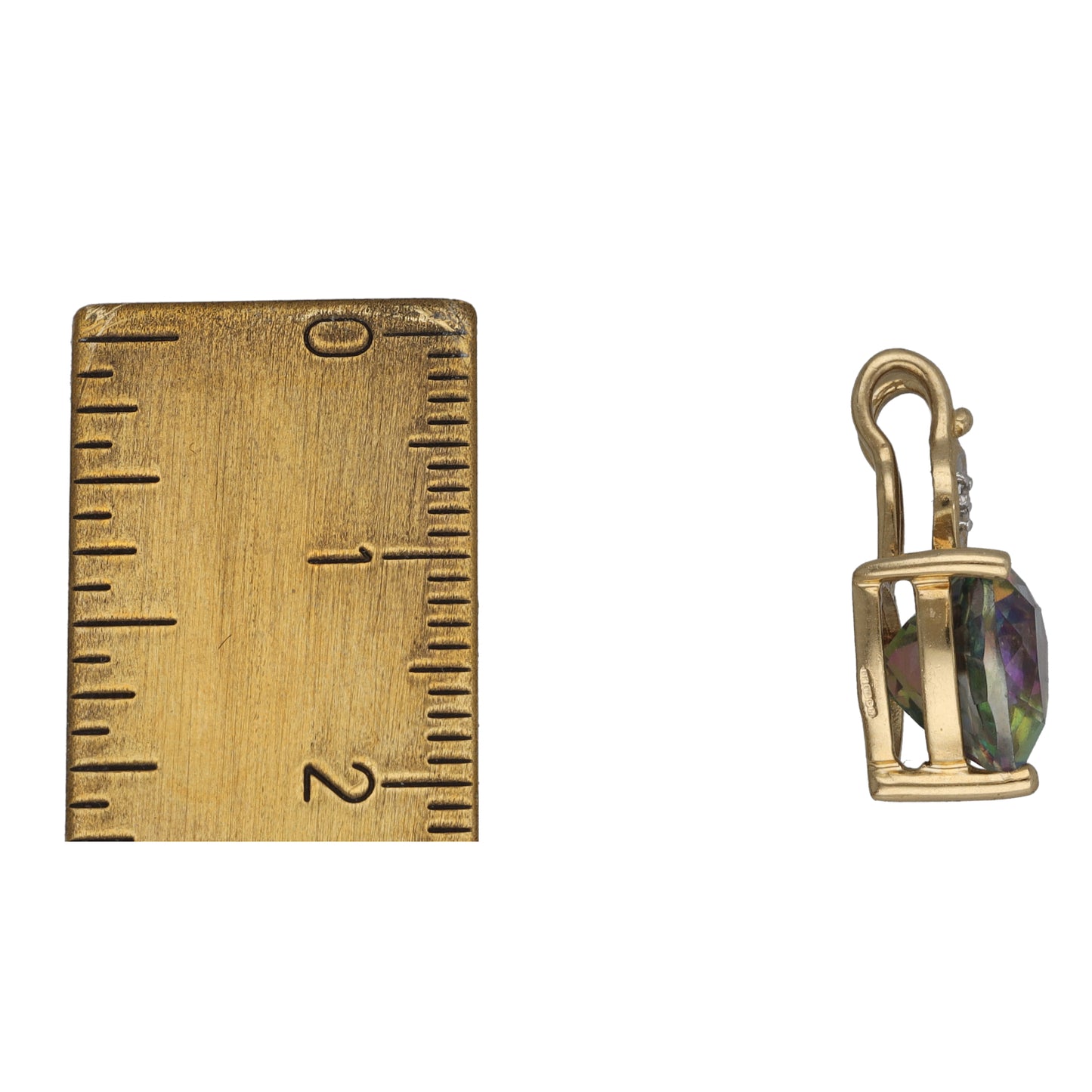 9ct Gold Coated Topaz & Imitation Dress/Cocktail Pendant