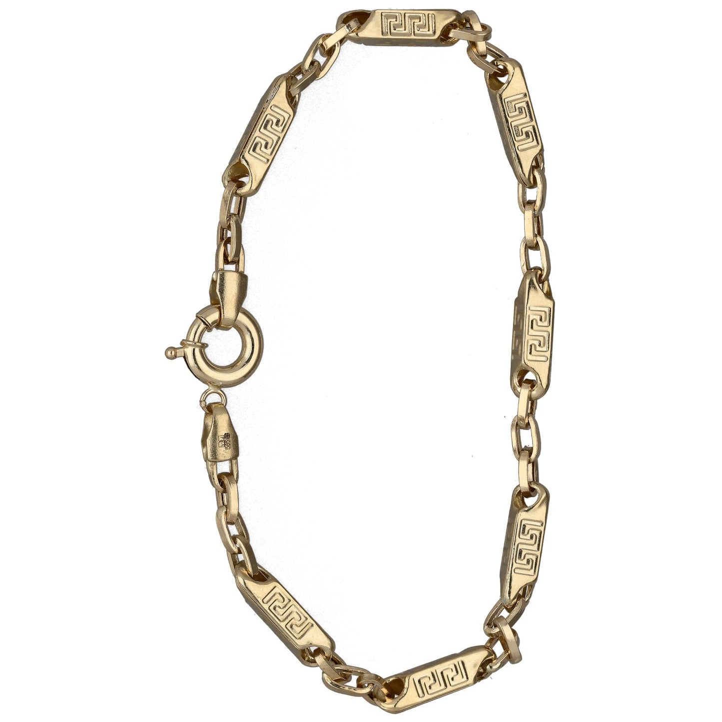 New 14ct Gold Greek Key Bracelet