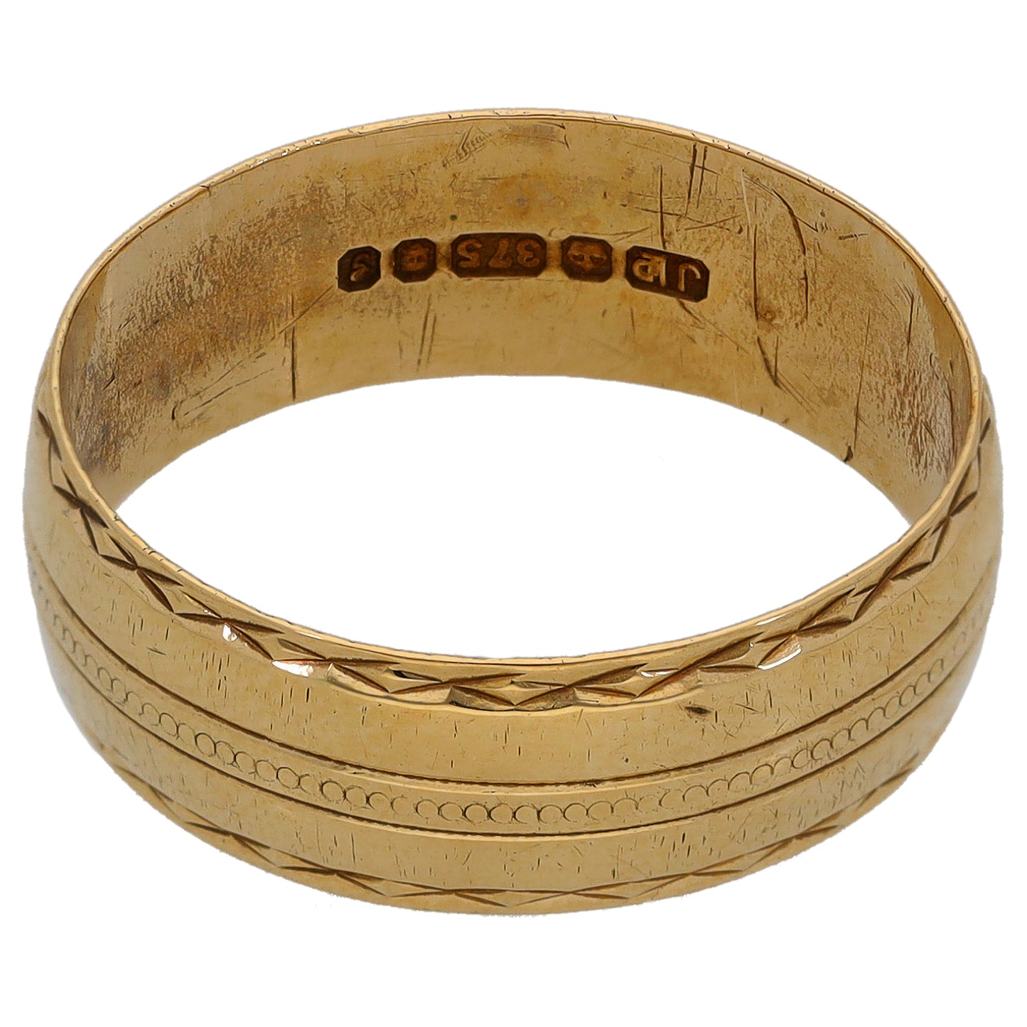 9ct Gold Plain Wedding Ring Size R