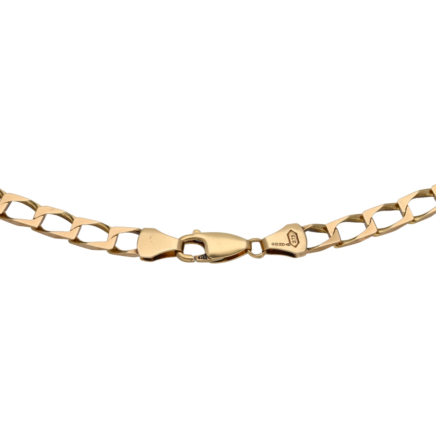 9ct Gold Curb Chain 18"