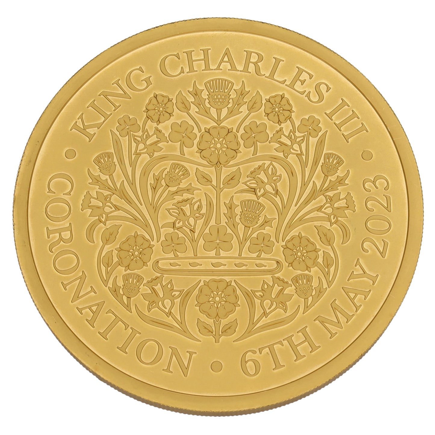 24ct Gold The King Charles III Coronation Double Portrait Matte Gold Kilo Coin 2023