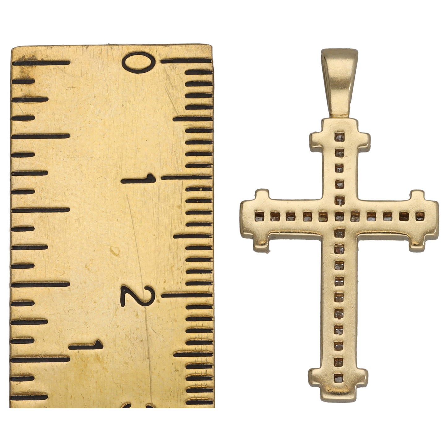 9ct Gold 0.26ct Diamond Cross Pendant