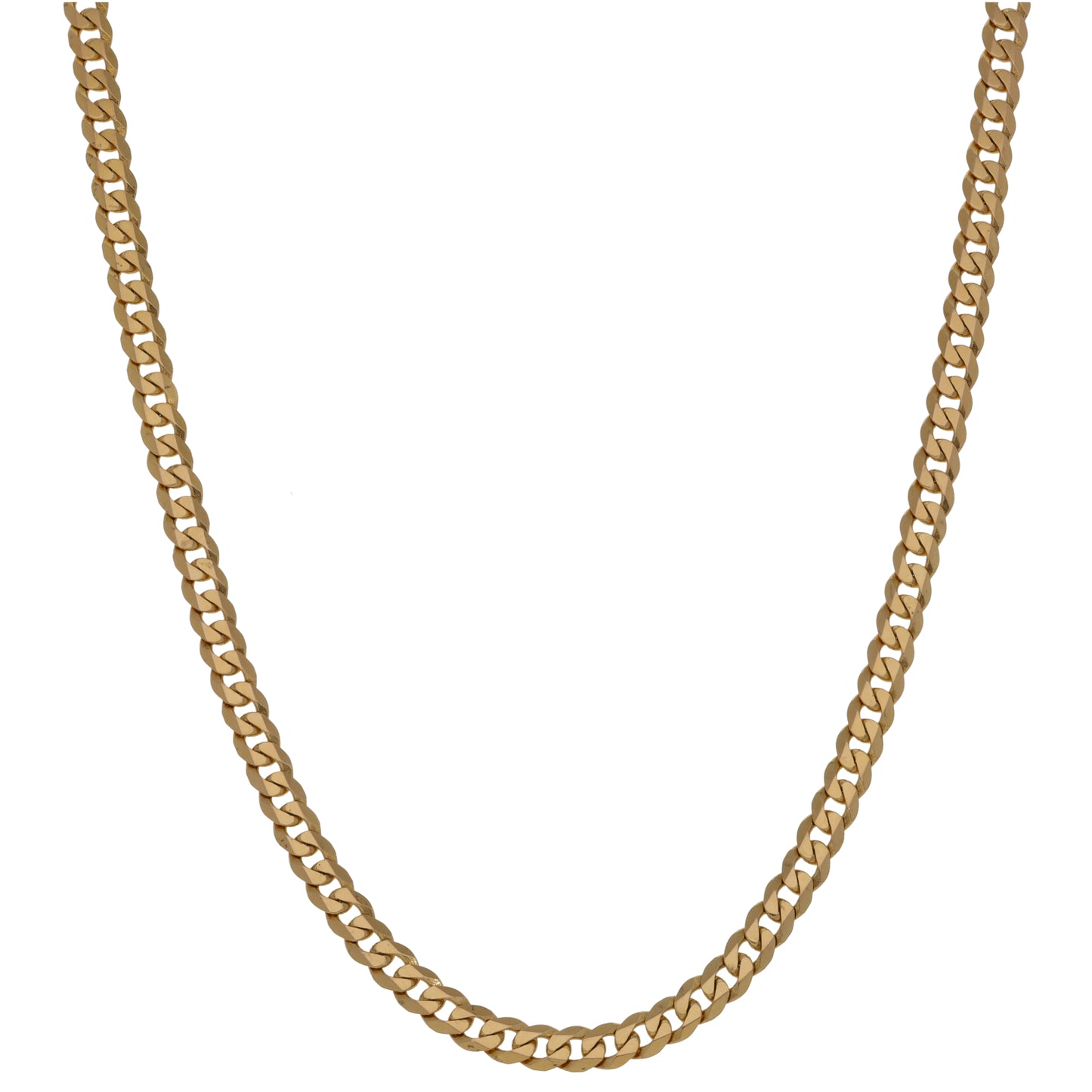 9ct Gold Curb Chain 18"