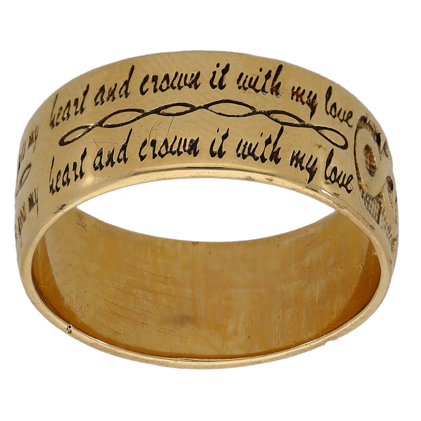 9ct Gold Claddagh Ring Size N