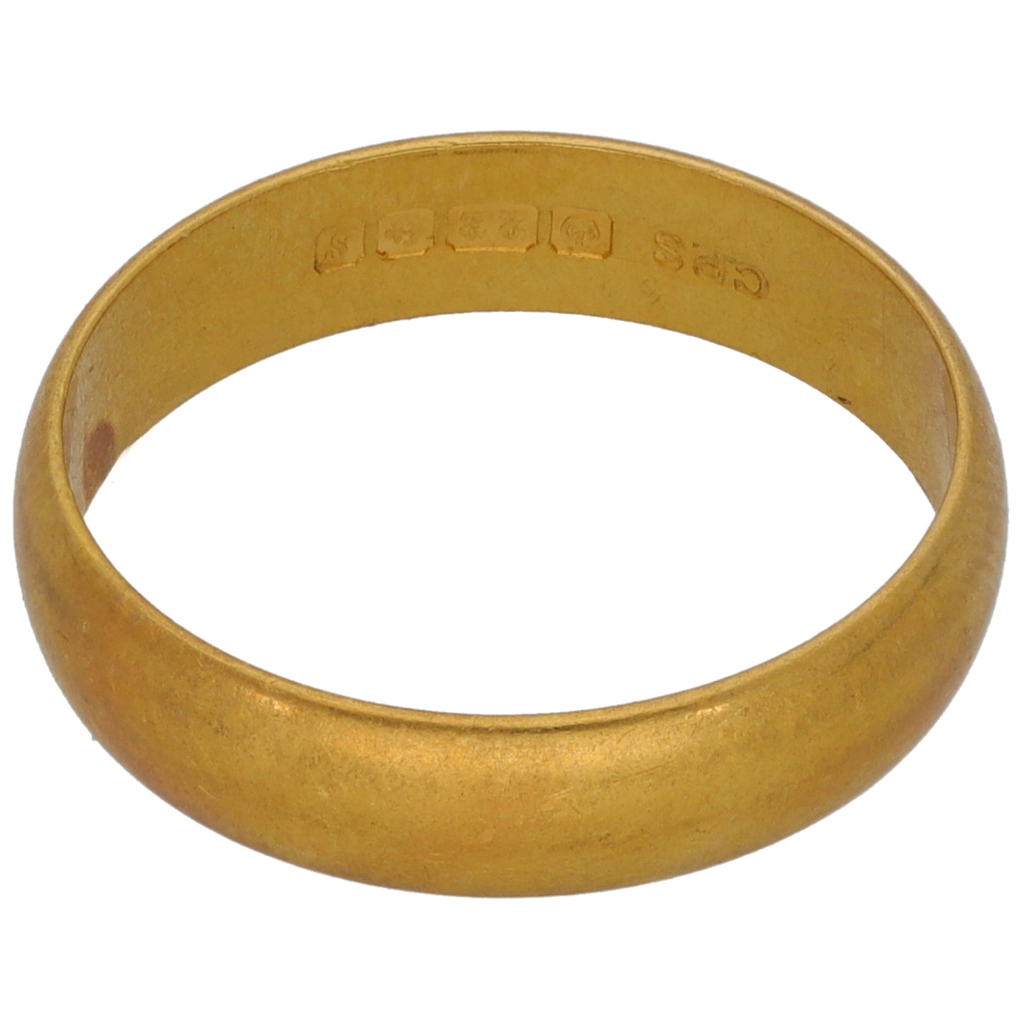22ct Gold Plain Wedding Ring Size O