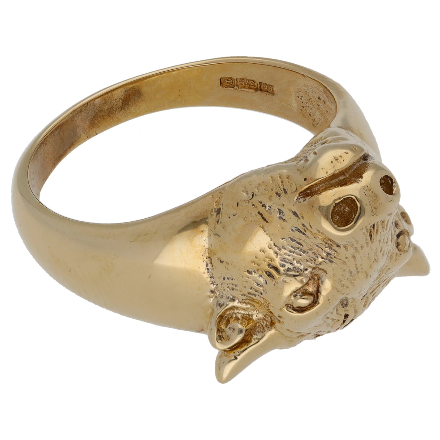 9ct Gold Bull Ring Size V