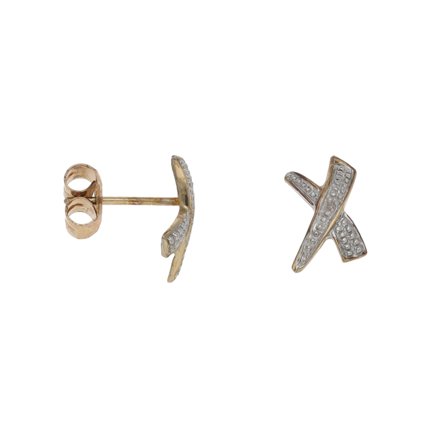 9ct Gold 0.02ct Diamond Earrings & Necklace Jewellery Set