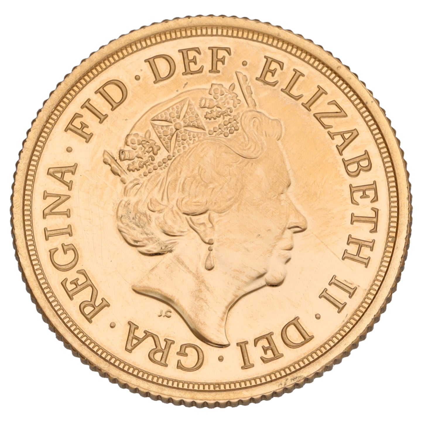 22ct Gold Queen Elizabeth II Full Sovereign Coin 2021