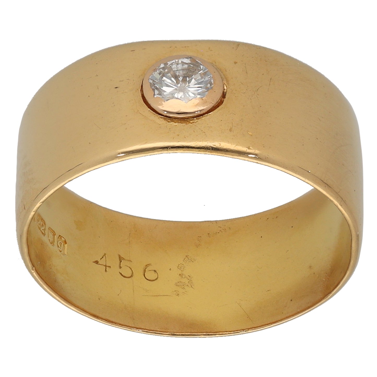 22ct Gold 0.20ct Diamond Wedding Ring Size P