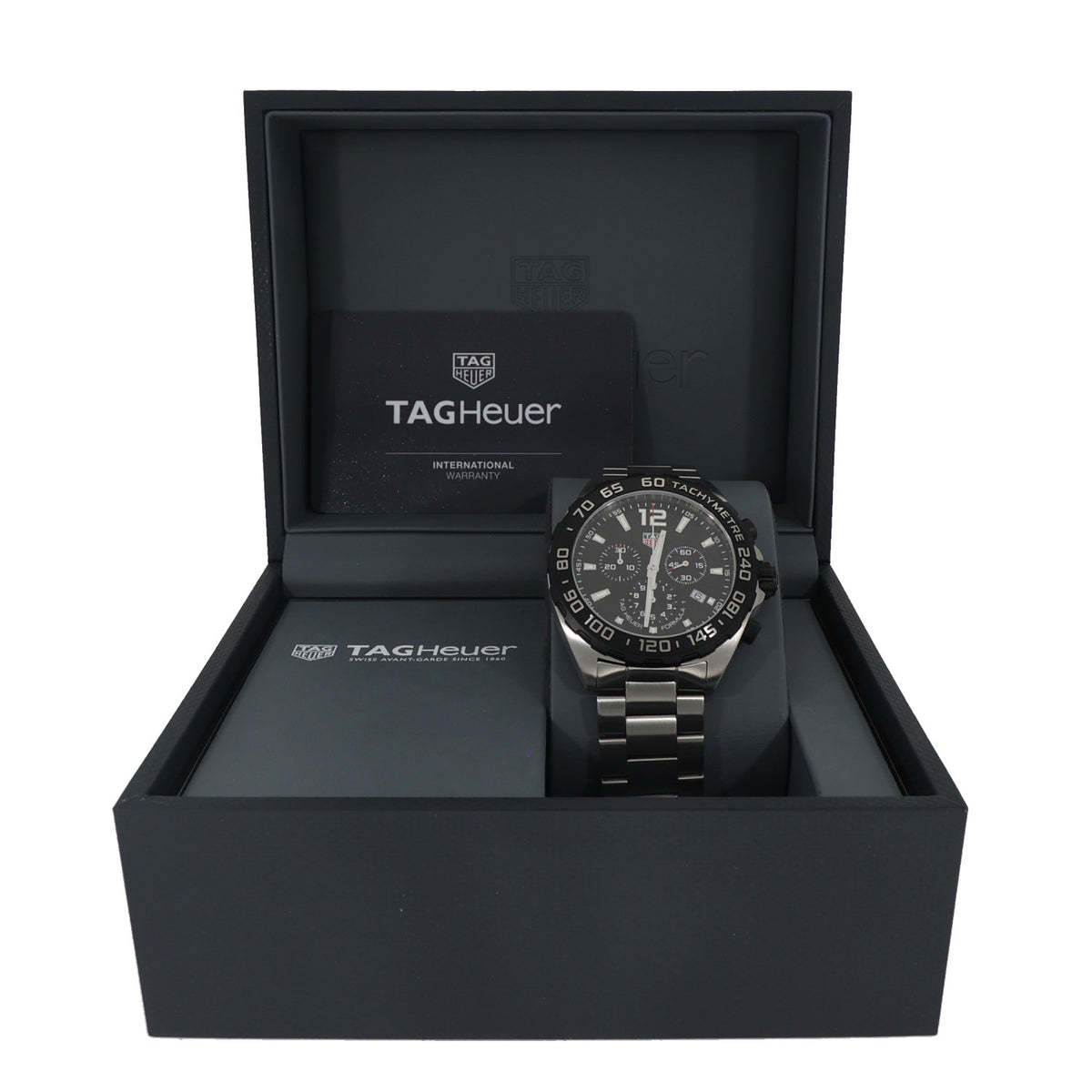 Tag Heuer Formula 1 CAZ1010, 43mm stainless steel case and link bracelet, in Tag Heuer black box