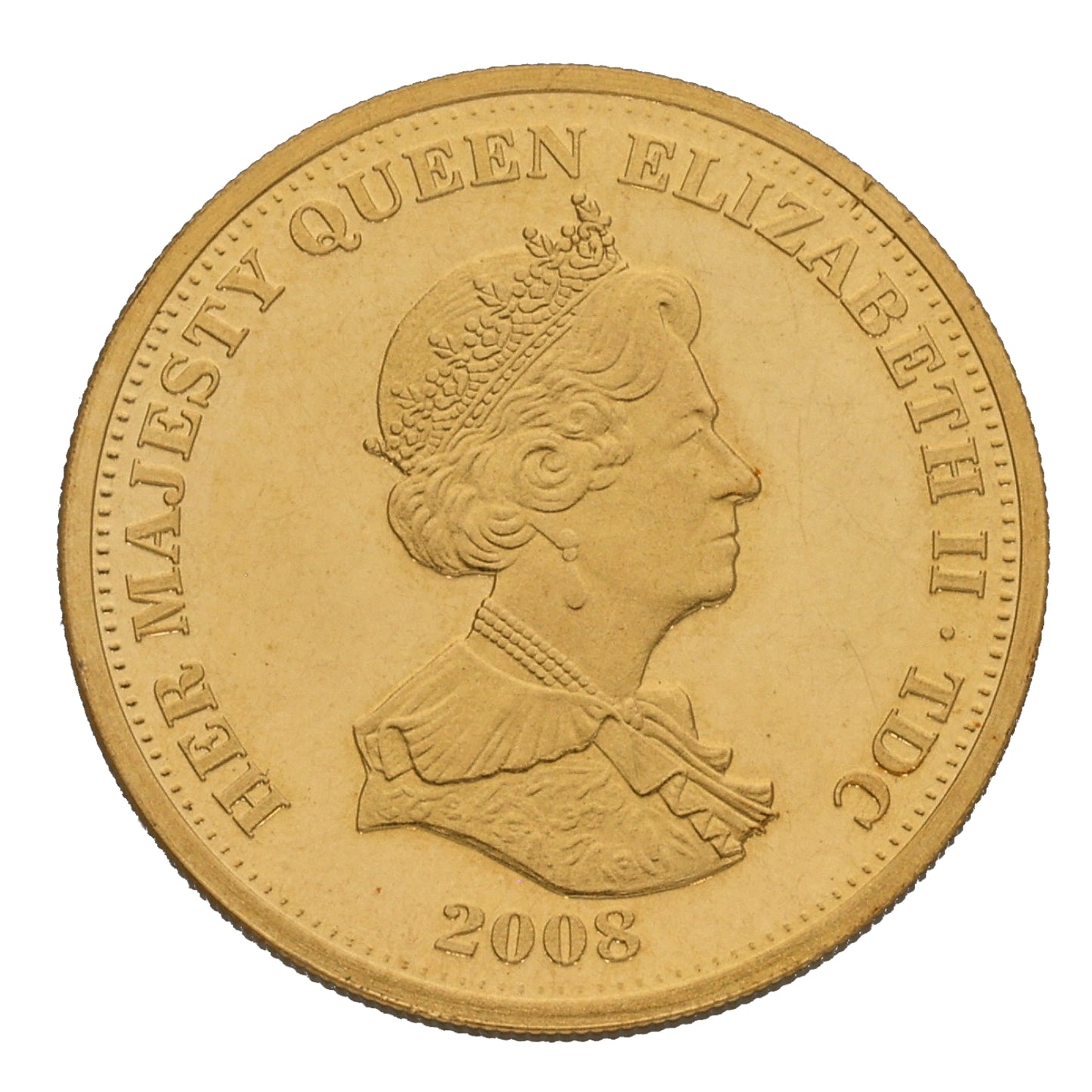 22ct Gold Queen Elizabeth II Half Guinea Coin 2008