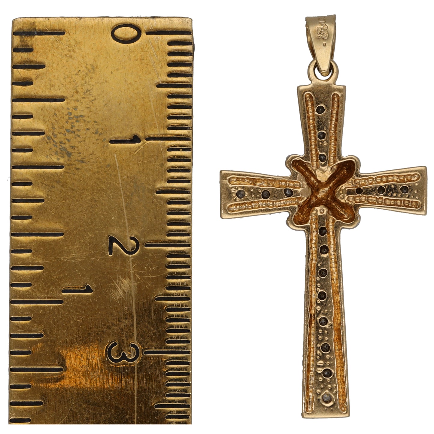 9ct Gold 0.34ct Diamond Cross Pendant