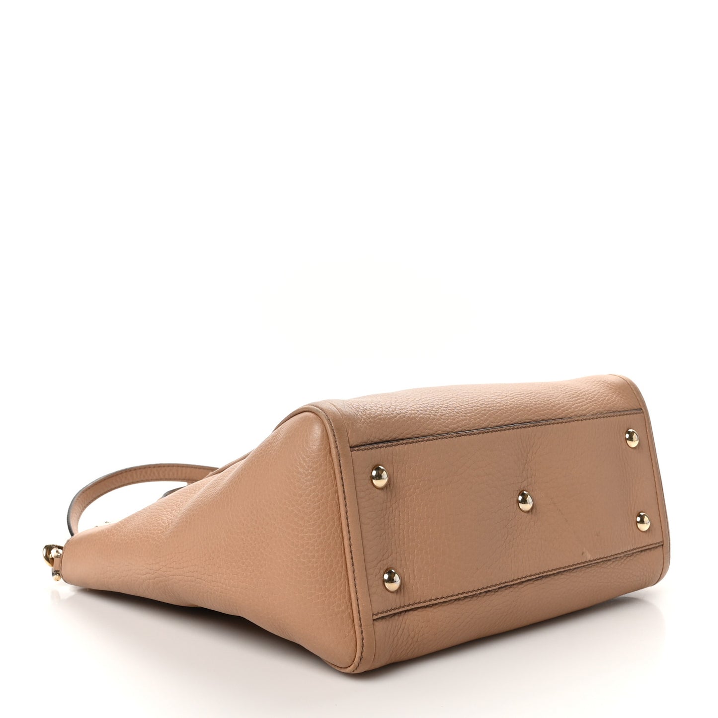 Gucci Soho Cellarius Pebbled Calfskin Leather Satchel Bag - Camel