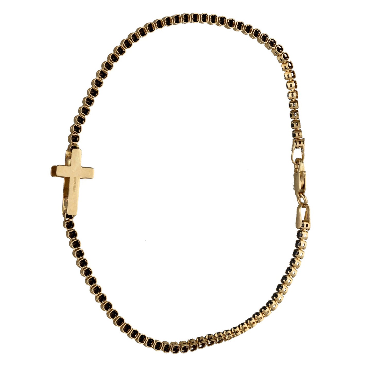 14ct Gold Imitation Gems Line/Tennis Bracelet