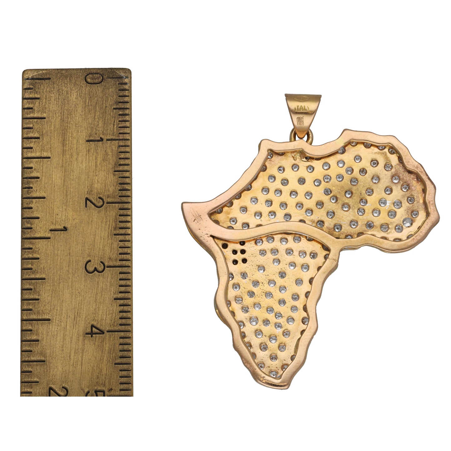 18ct Gold 1.38ct Diamond Africa Pendant