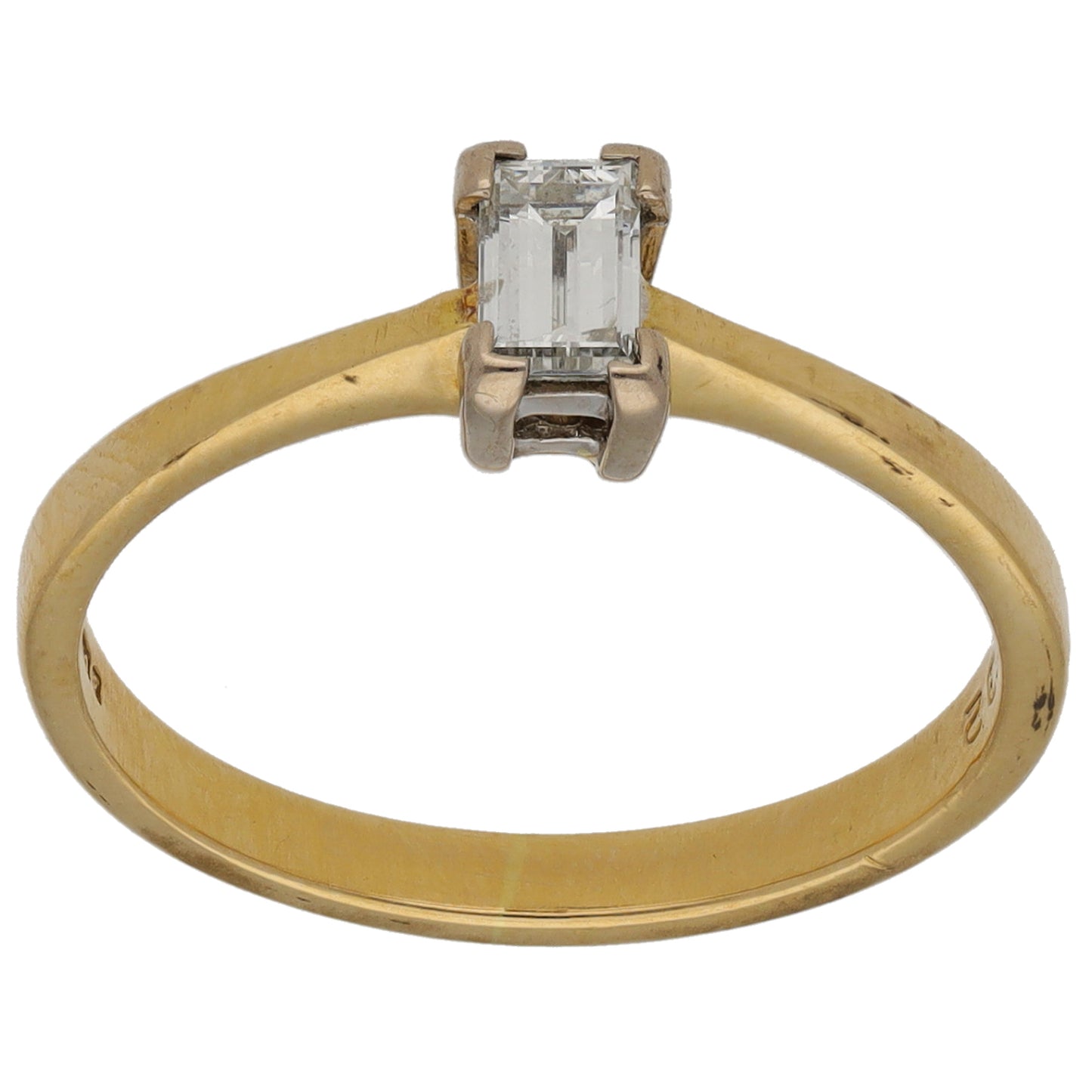 18ct Gold 0.32ct Diamond Solitaire Ring Size M