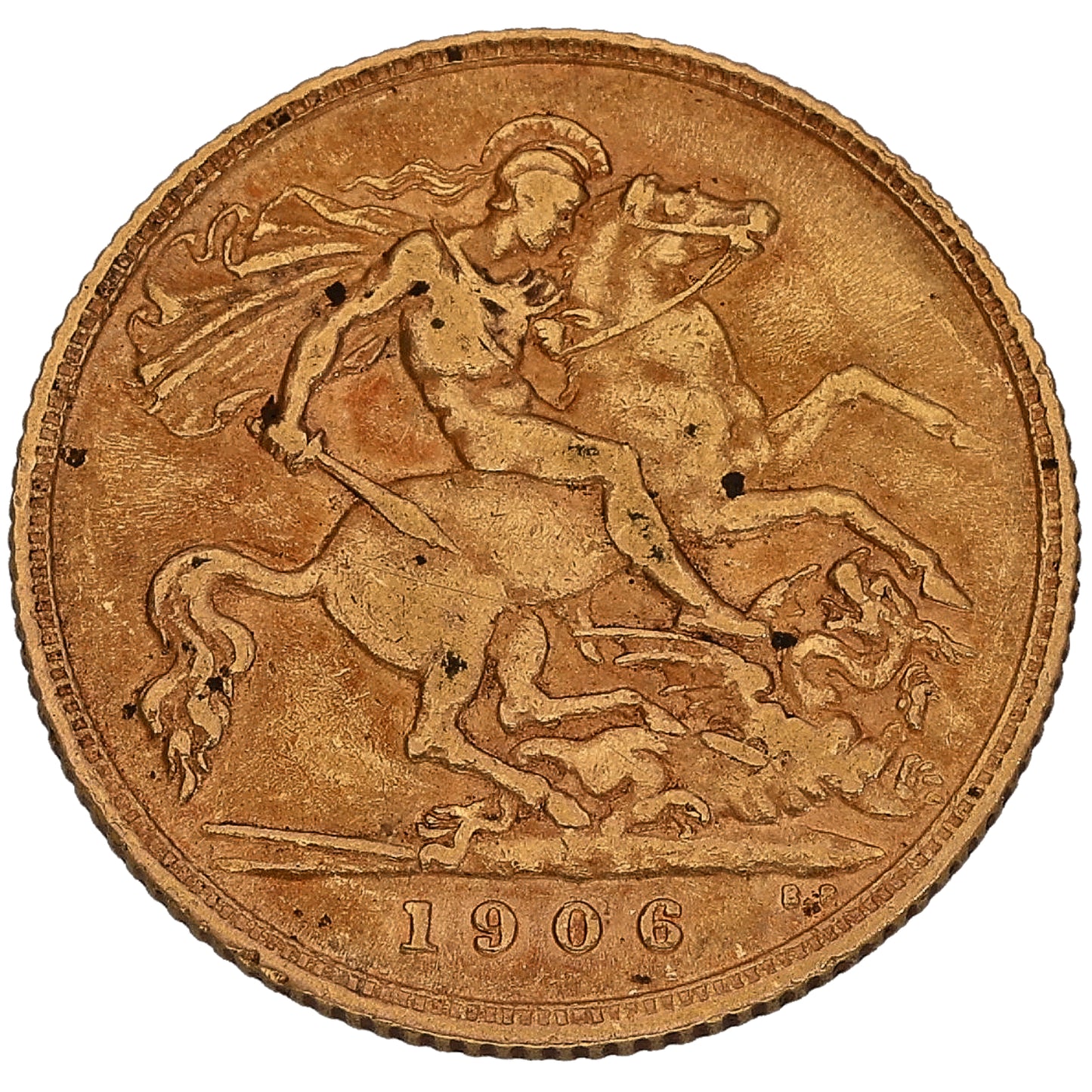22ct Gold King Edward VII Half Sovereign Coin 1906
