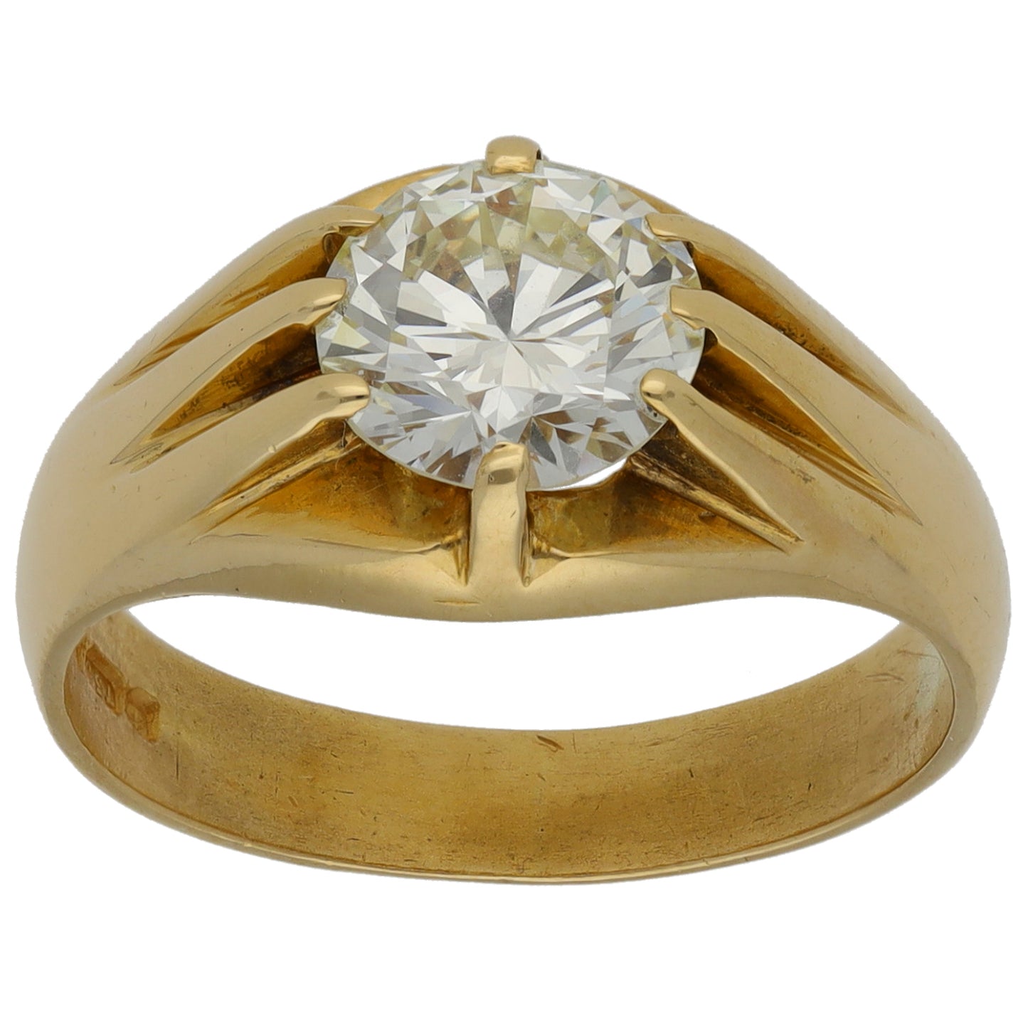 18ct Gold 1.62ct Diamond Solitaire Ring Size N