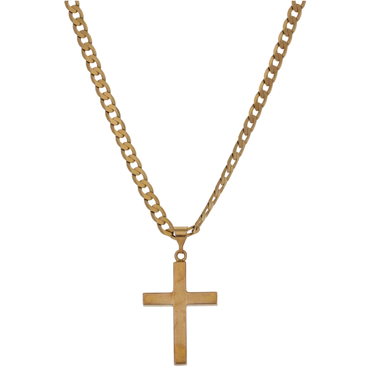 9ct Gold Cross Pendant With Chain