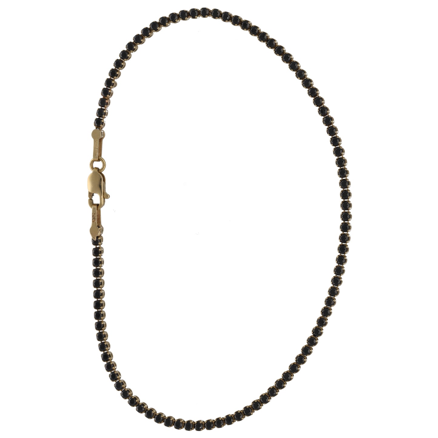 14ct Gold Imitation Gems Line/Tennis Bracelet