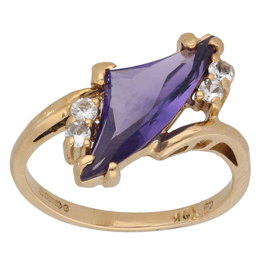 9ct Gold Imitation Dress/Cocktail Ring Size M