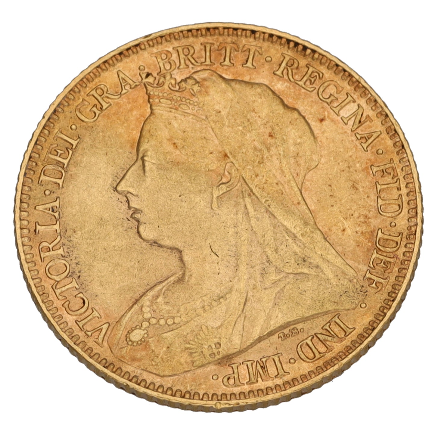 22ct Gold Queen Victoria Half Sovereign Coin 1896