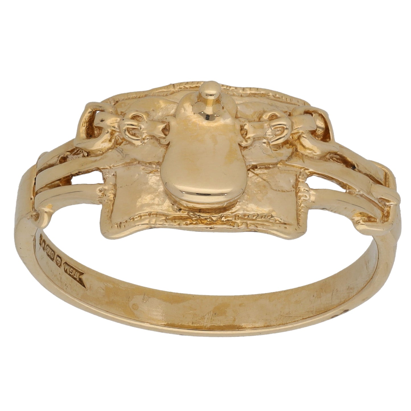 9ct Gold Saddle Ring Size W