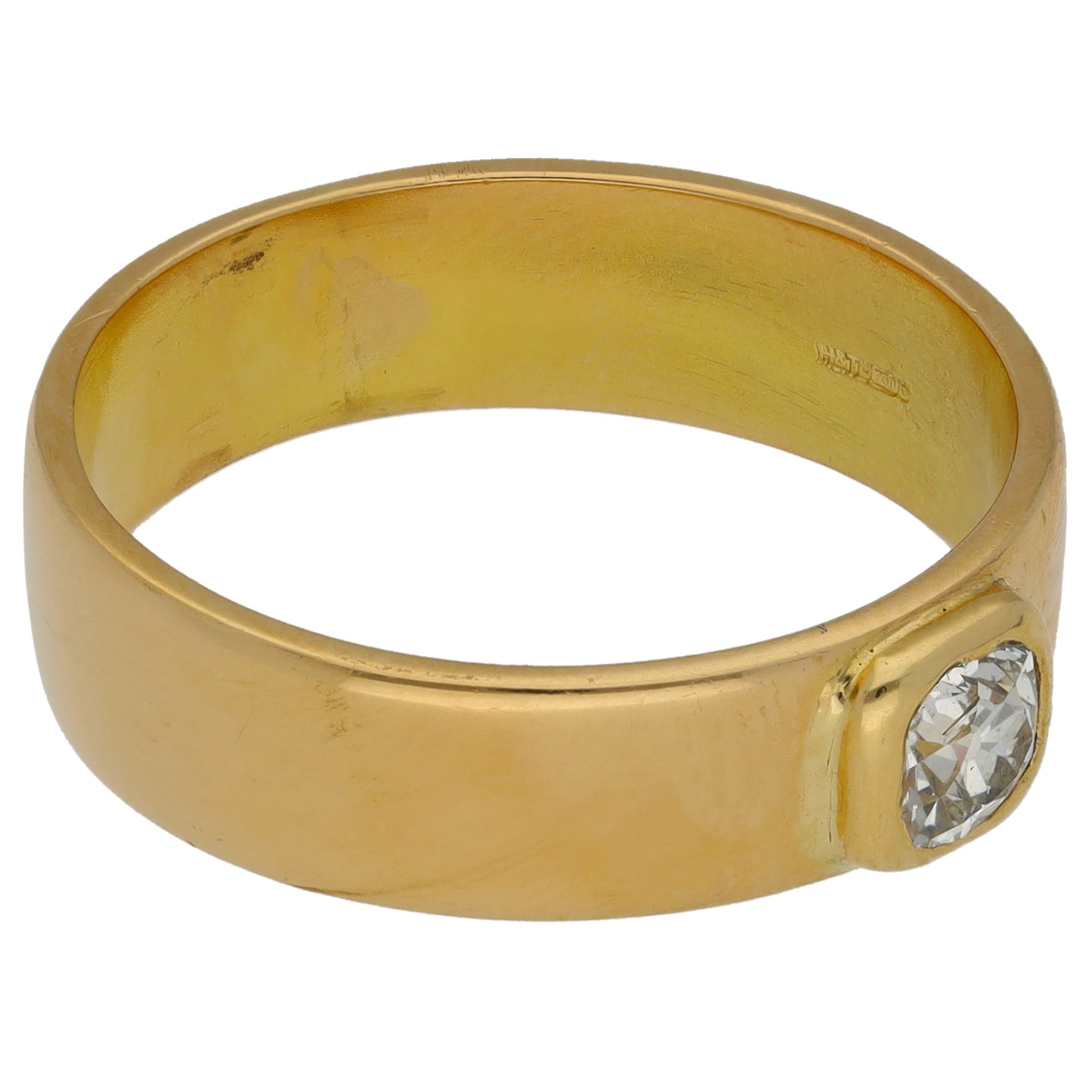 18ct Gold 0.42ct Diamond Solitaire Ring Size T