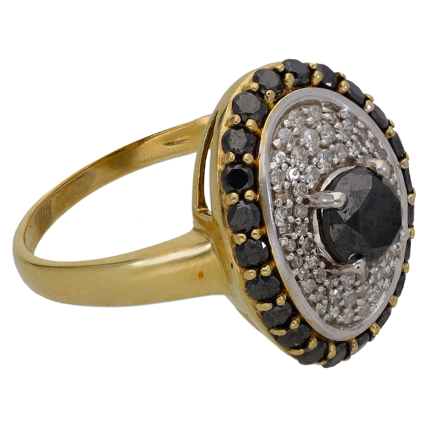9ct Gold 1.665ct Diamond Dress/Cocktail Ring Size O