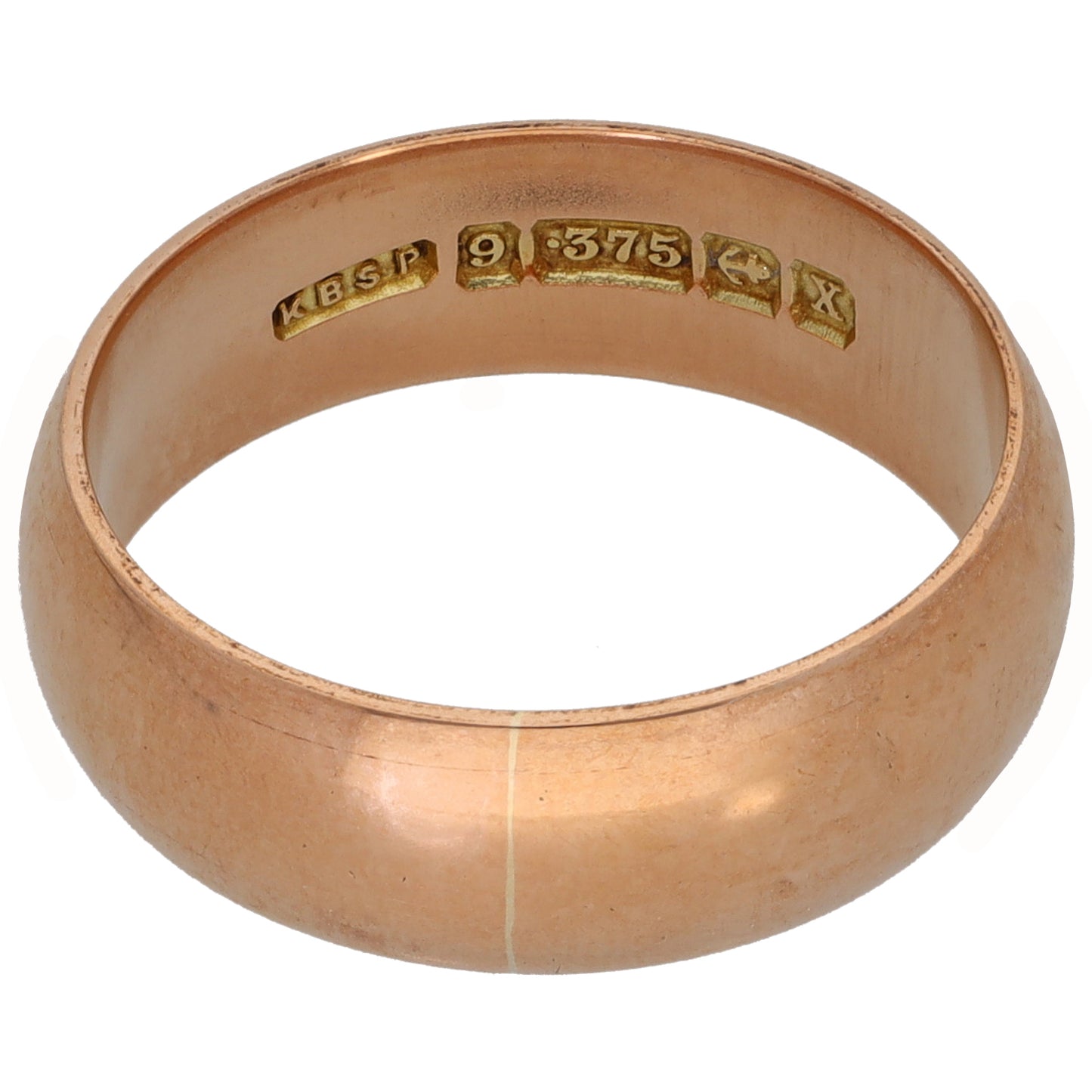 9ct Gold Plain Wedding Ring Size N