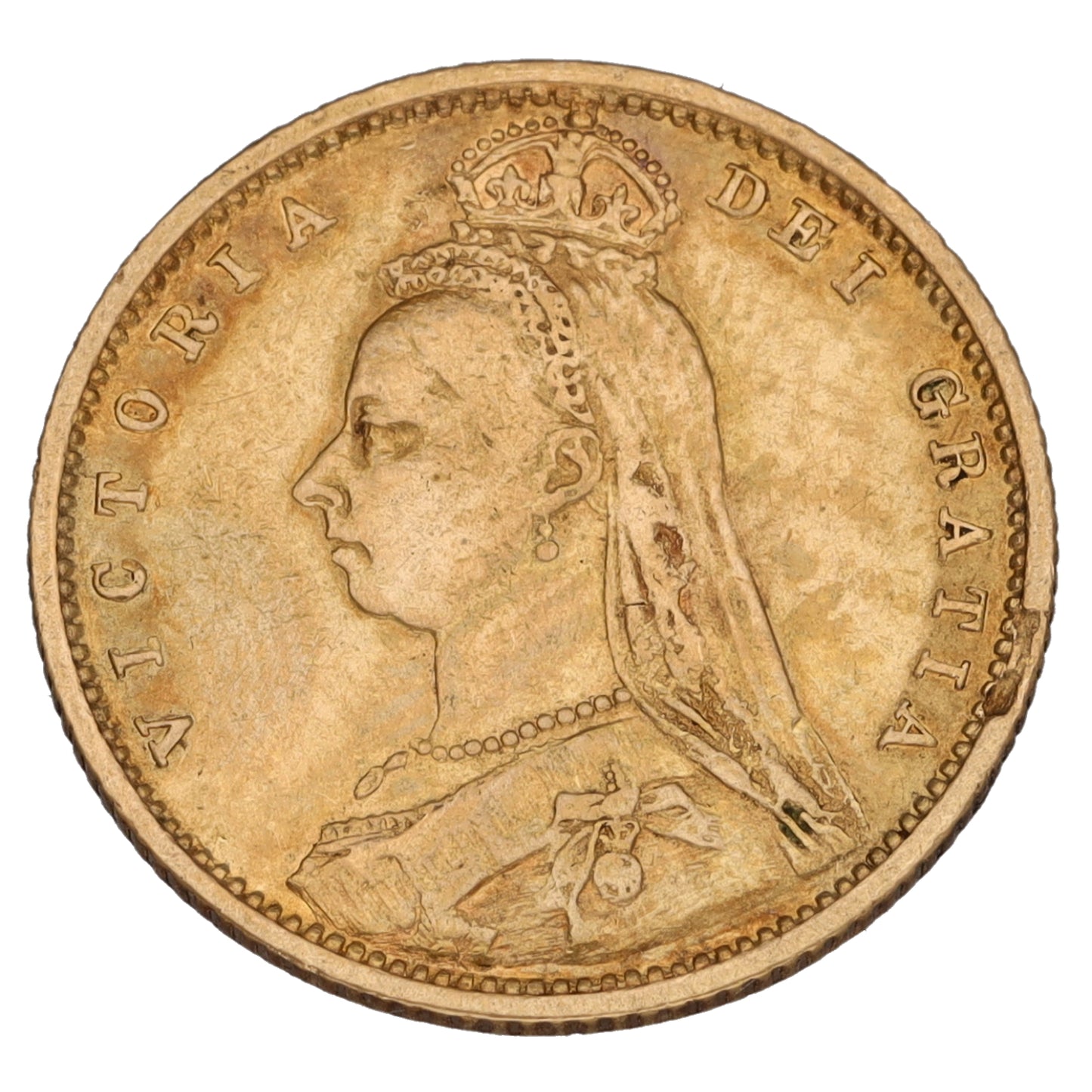 22ct Gold Queen Victoria Half Sovereign Coin 1892
