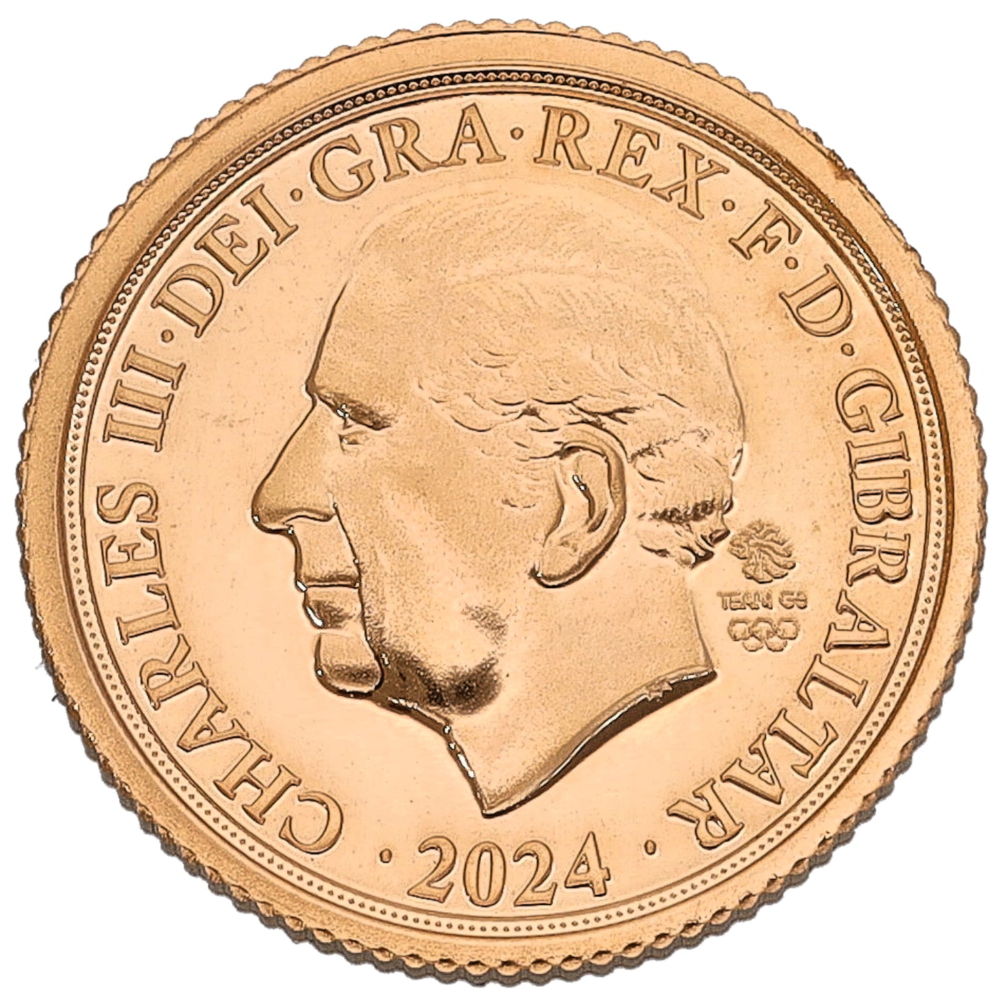 22ct Gold King Charles III Quarter Sovereign Coin 2024