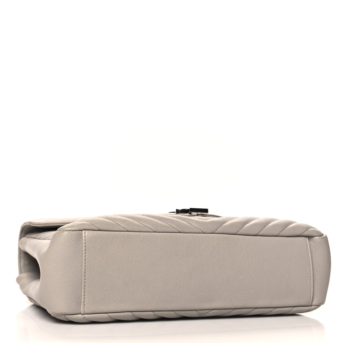 Yves Saint Laurent Matelasse Monogram College Leather Bag - Grey