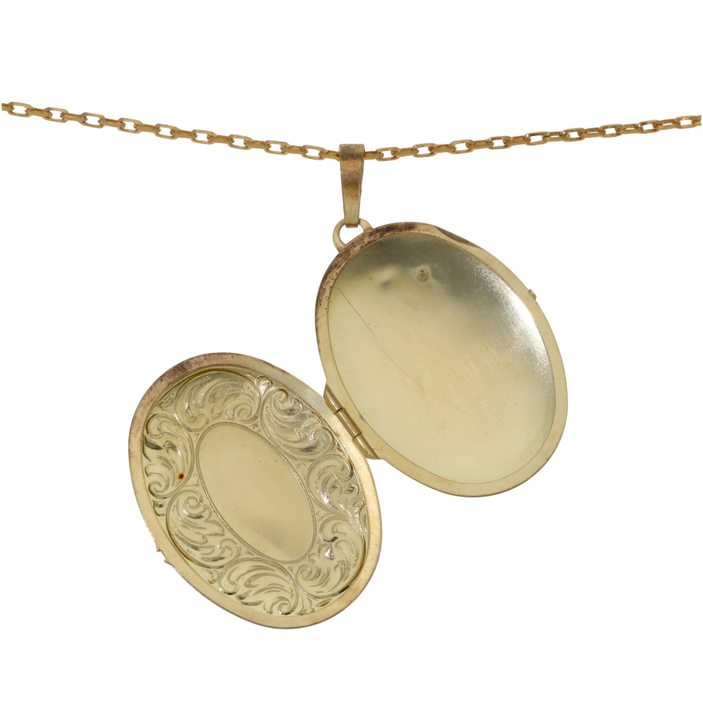 9ct Gold Patterned Locket Pendant