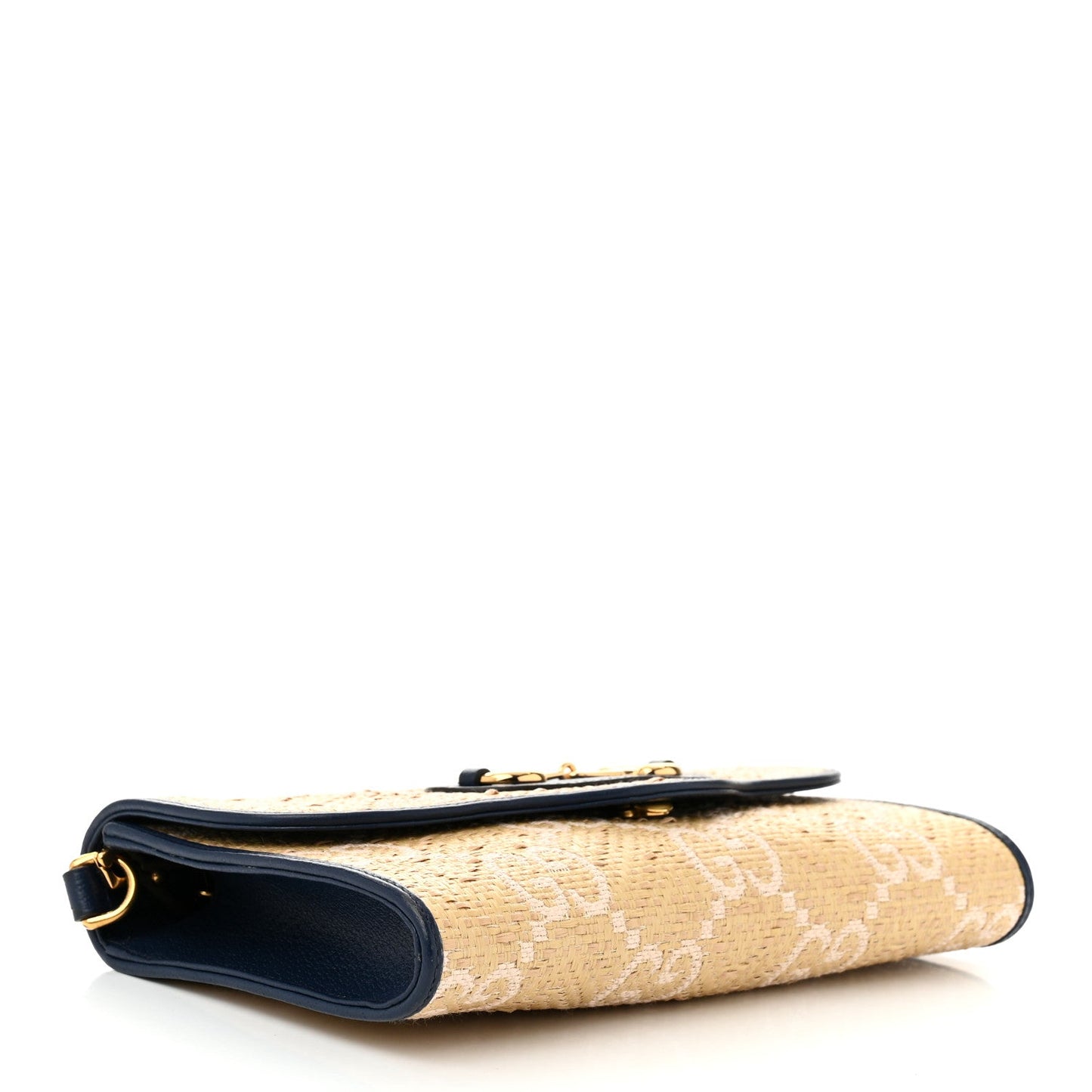 Gucci Horsebit 1955 Raffia Bag - Beige