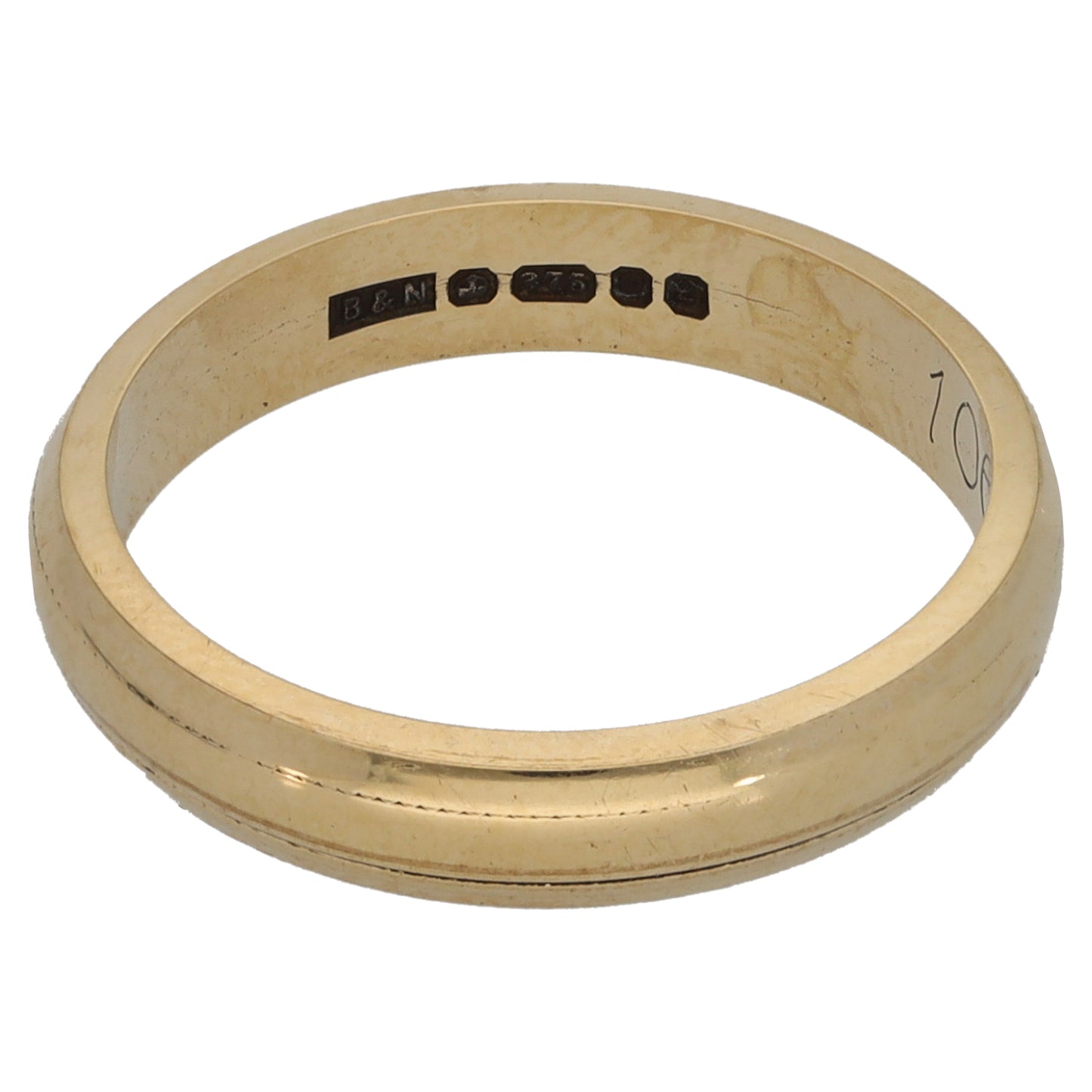 9ct Gold Plain Wedding Ring Size K
