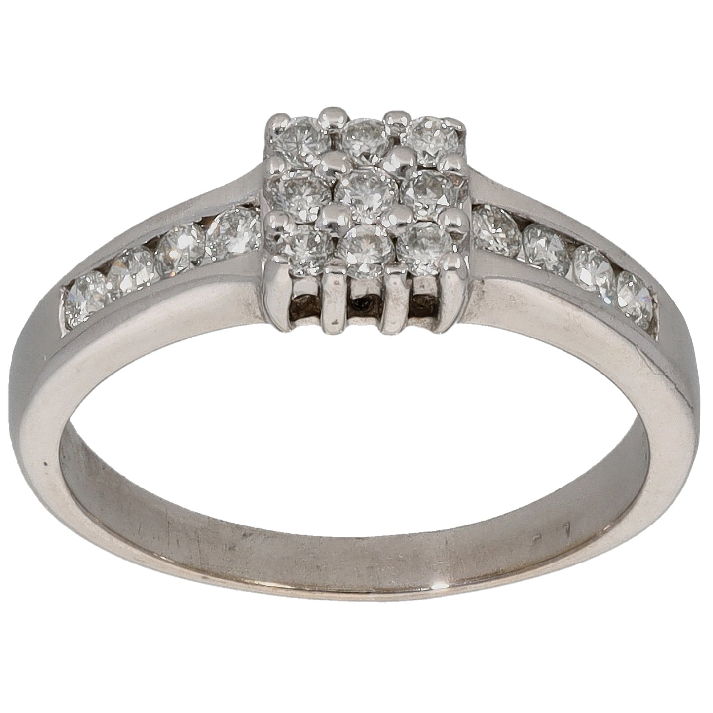 18ct White Gold 0.25ct Diamond Dress/Cocktail Ring Size L