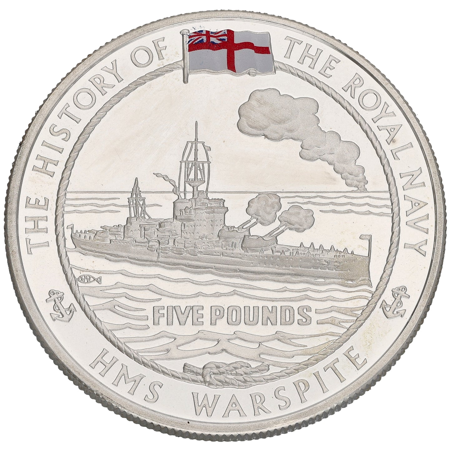 Sterling Silver The History Of The Royal Navy Five Pounds 2009